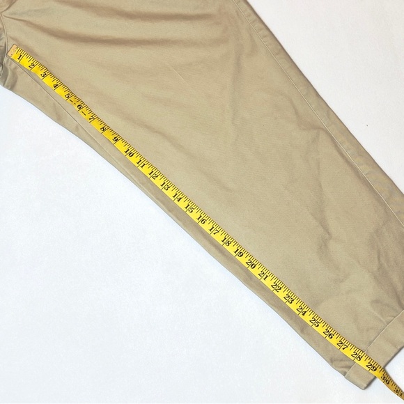 Orvis Chino Pants Men 42 Pleated 100% Cotton Khaki Dress Casual Trousers - Picture 12 of 13